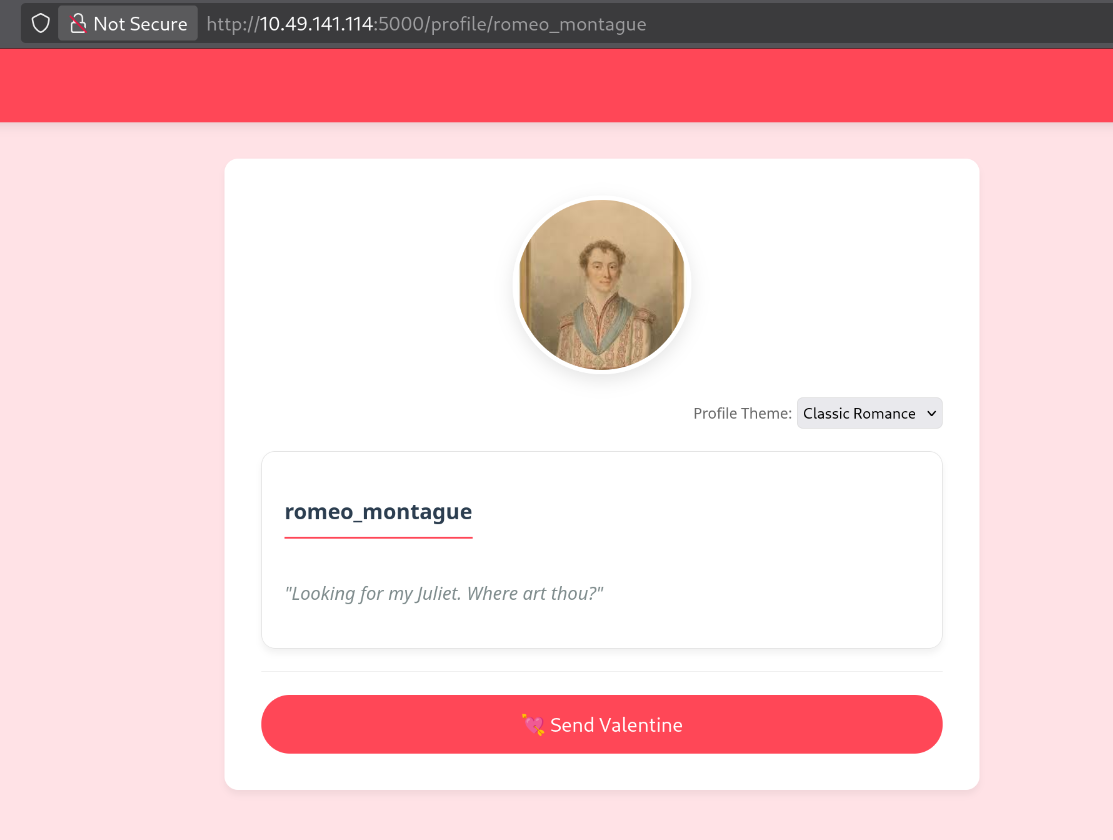 Viewing Profile Screenshot